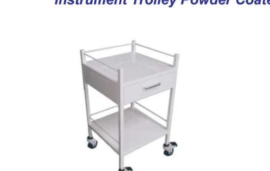 Instrument trolley — powder coated — catalogue photograph